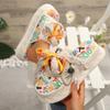 Women's Graffiti Platform Slide Sandals, Casual Open Toe Spring Shoes