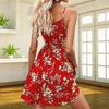 2026 Summer Floral Strappy Sleeveless Dress for Women: New Fashion with Elastic Waist.