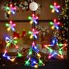 3Pcs LED Christmas Window Lights Silhouette Tree Decoration with Suction Cups Battery Powered Decorative Lights for Glass Wall