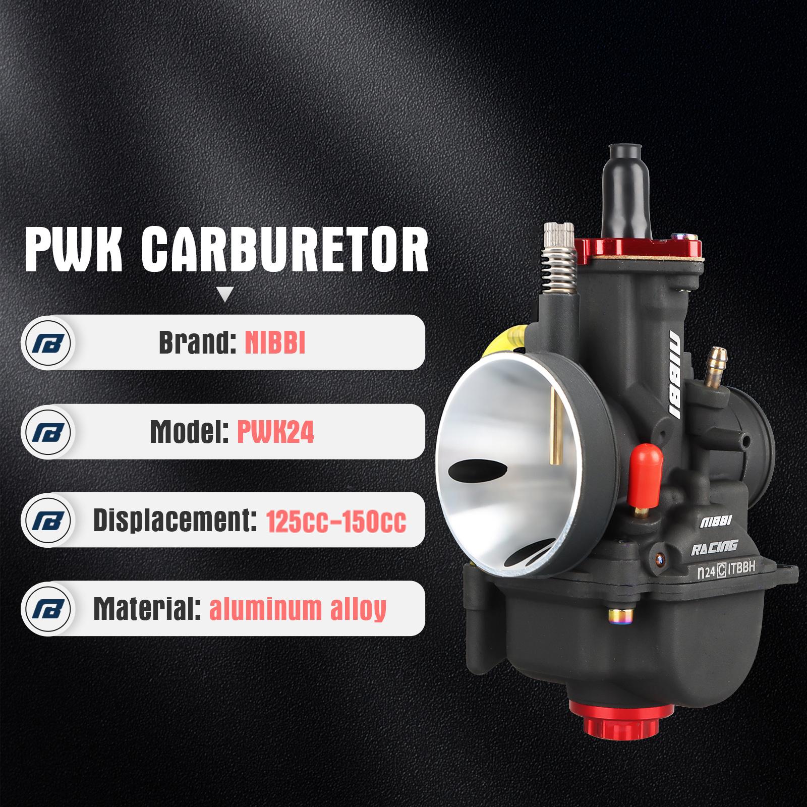 

NIBBI PWK Racing Carburetor PWK24/26/28/30/32/34/36/38/40mm Carburetors With Power Jet for Yamaha KawasakiSuzuki Motorcycle Part PWK24MM