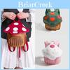 Cute Mushroom Mini Backpack For Kids With Pu Material And Zipper Closure For Daily Use