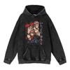 440g Washed Vintage Gojo Satoru Jujutsu Kaisen Retro Cotton Hoodie
