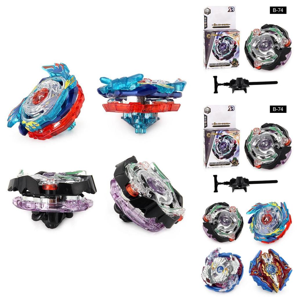 B-74 Explosive Metal Spinning Top Toy With Boxed Launcher Perfect For Battles And Playtime