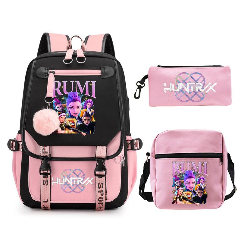 KPop Demon Hunters Cross-border Large Capacity Campus Trend Primary and Secondary School Student Leisure School Bag