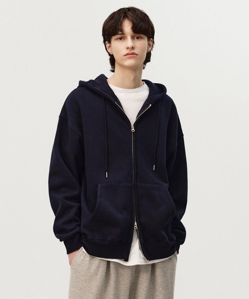 Topboy [2Pack Non-Fleece Or Fleece] Essential Oversized Two-Way Zip-Up Hoodie 3 Colors (Type B)