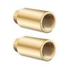 Pack Of 2 Brass Tap Extension 1/2 Inch 40mm Brass Tap Extension Thread Fitting for Drinking Water & Heating Installation