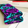 Vibrant Purple Roses on Cyan Background Phone Case All inclusive film hard phone case, compatible with iPhone 18 Pro Max 17 16 15 14 13 12 11