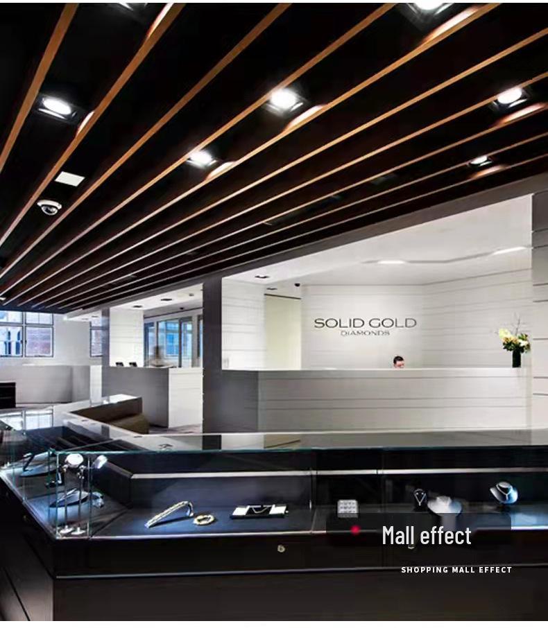LED Aluminum Square Tube Light - Commercial Spotlight with Super Bright COB Grille Baffle, Single & Double Head Options