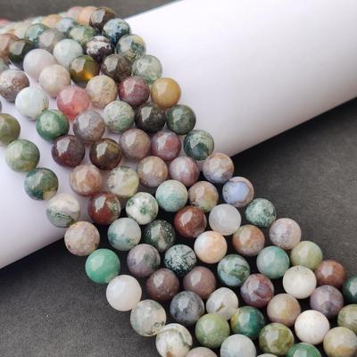 Indian Agate Beads, Grade AAA Genuine Beads, Natural Gemstone Round Loose Beads, 14-15 Inch Strand Beads, 6MM 8MM 10MM Size Beads.