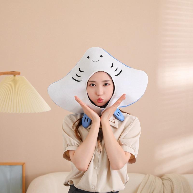 Hat Devil Fish Hood Hat, Funny Halloween, Photo Props, Cartoon Hood, Performance Props