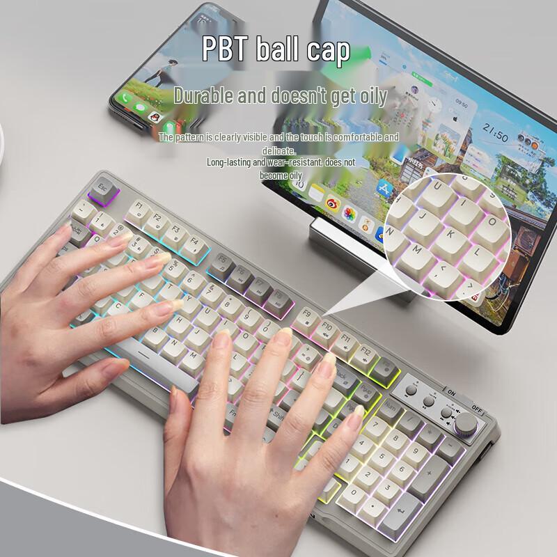 Qianxingzhe V98 Silent Wireless Bluetooth Keyboard