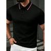 Daily essential! Men's short-sleeve polo shirt, casual and comfortable.