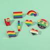 LGBT Rainbow Flag Pins Creative Heart Yeh Finger Enamel Pin Clothes Bag Lapel Gay Lesbian Pride Icon Badge Brooch Unisex