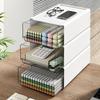 Office Desktop Storage Box Organizer Drawer-style Workstation A4 File Storage Cabinet Transparent Storage Boxes Stackable Rack