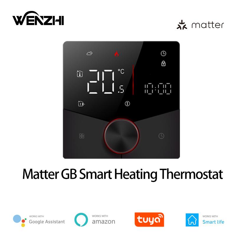 Matter Warm Floor Room Heating Thermostat Temperature Controller Water/Electric/Gas Boiler Tuya Smart Life Alexa Home Homekit