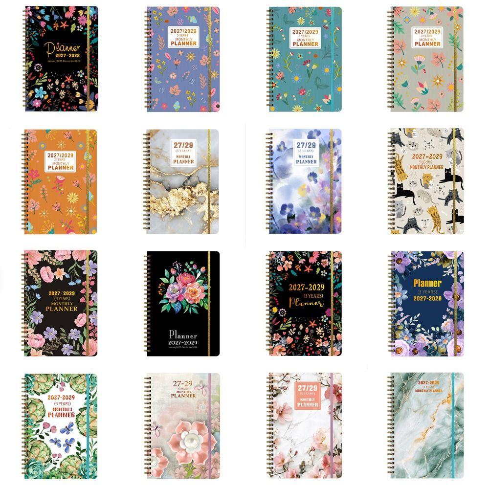 Spiral Bound 2027-2029 Monthly Calendar A5 Annual Calendar Notebook  Work Office