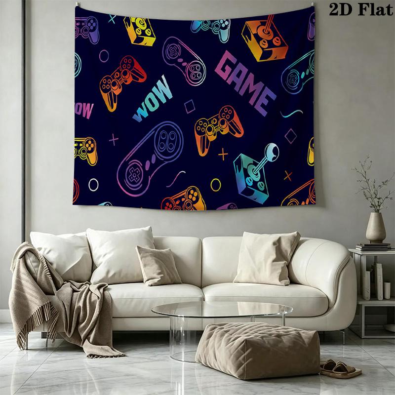 Gamer Wall Tapestry Aesthetic Wall Hanging Printed Fabric Blanket Decorative Tapestries for Bedroom Living Room Home Decor