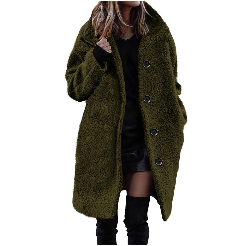Womens Coats Winter Mid Length Trench Coat Single Breasted Trench Coats Ladies Jacket
