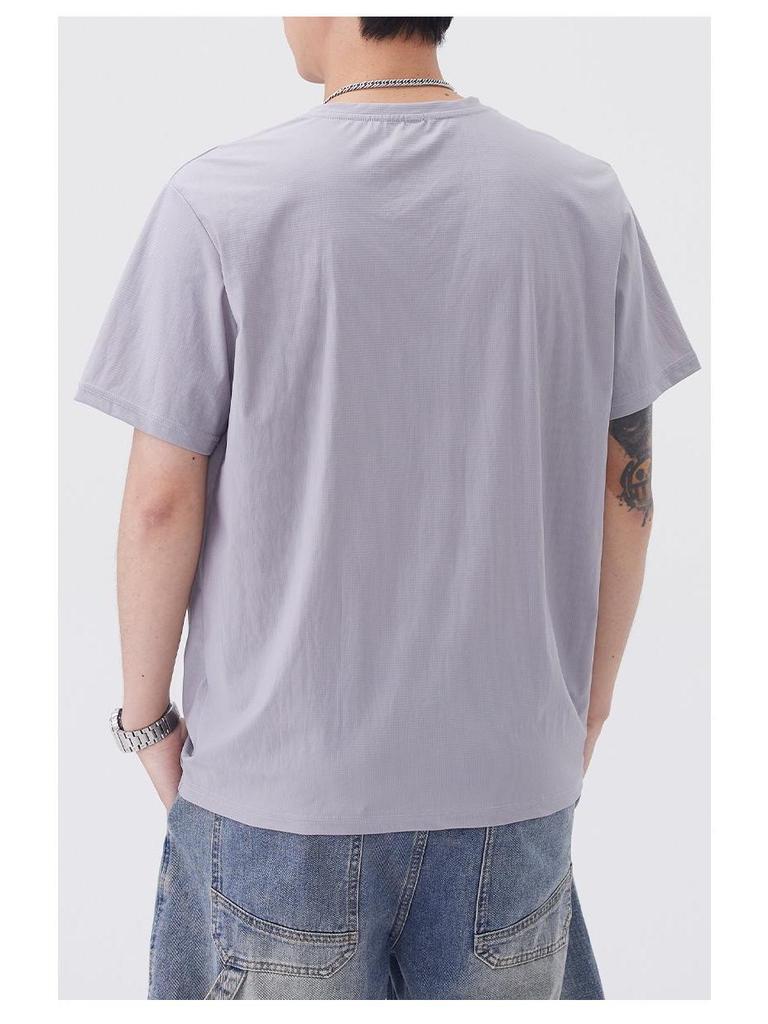 2026 Men's Summer Versatile Zipper Pocket Loose T-Shirt