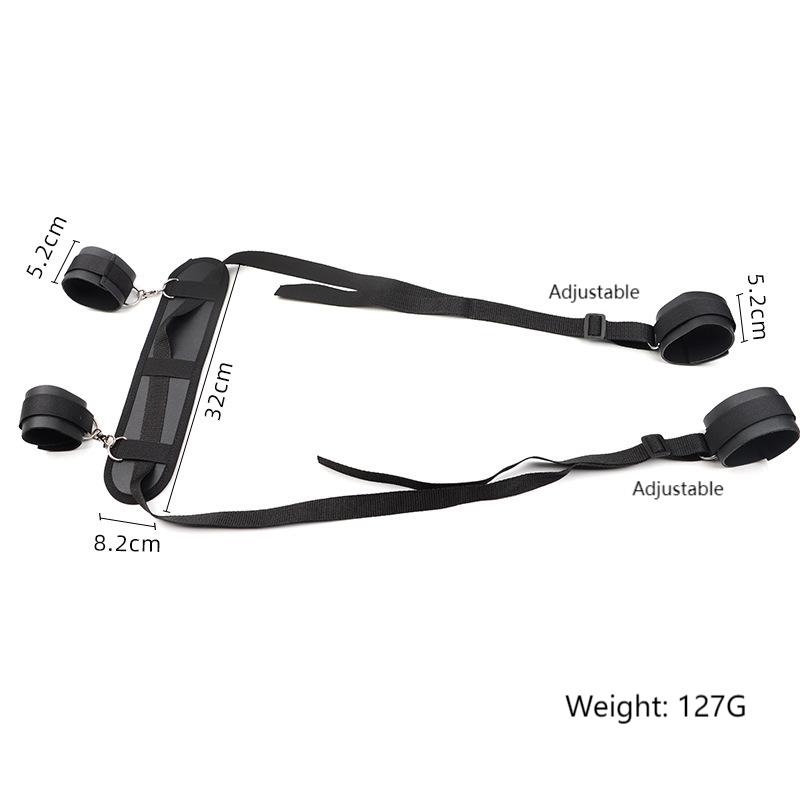 Adult SM Sextoy Bandage Sex Toy Kit Open Leg Handcuff Bundle Ankle Cuff Adjust Auxiliary Strap 18+ Erotic Slave Accessories