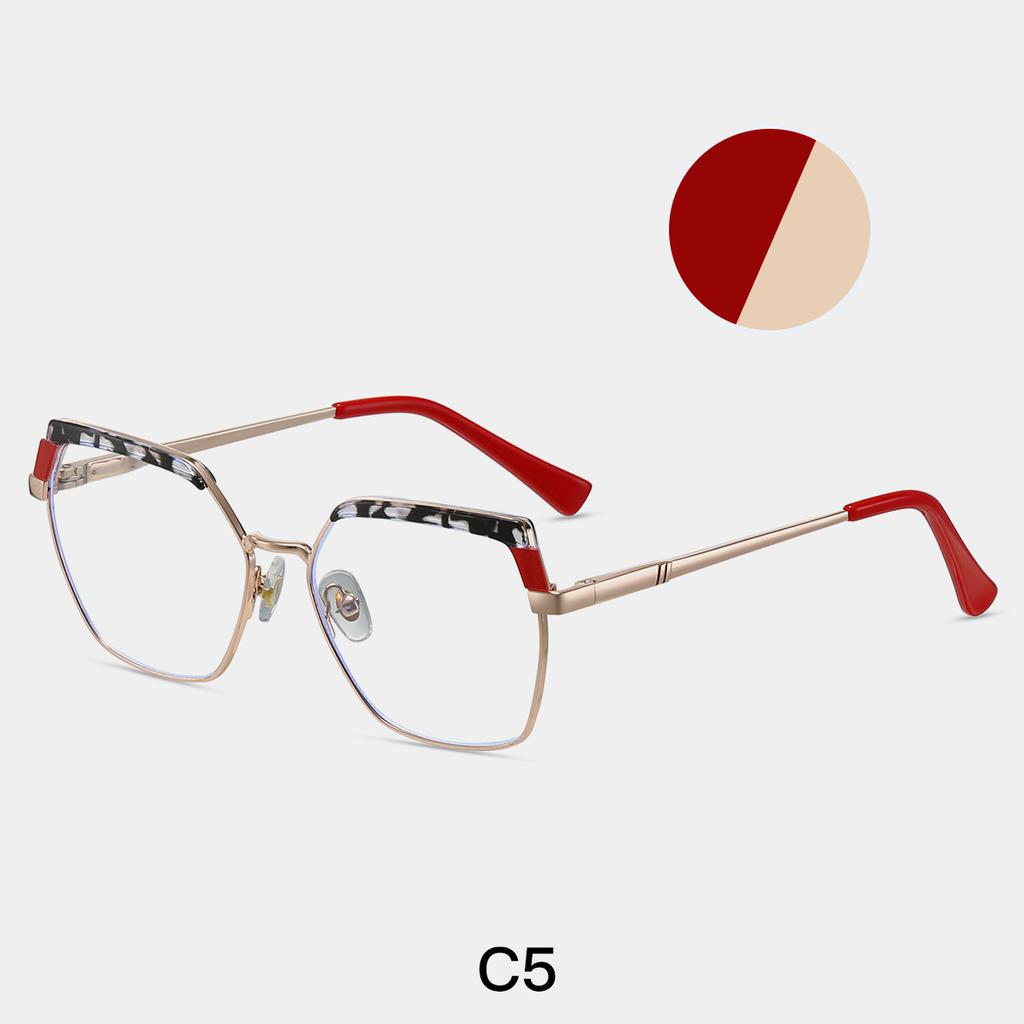TR90 Luxury Myopia Glasses Anti Blue Light Prescription Short Sighted Eyeglasses Women Metal Frame