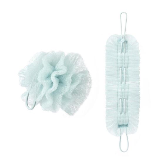 Bath Towel Nylon Back Scrubber Exfoliating Body Scrubber Men Women Shower Loofah Scrubber Quick-Drying Cleaning Towel