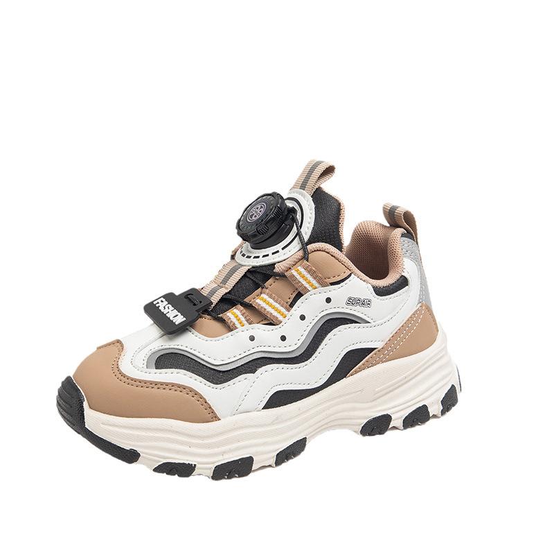 Fashion Spring and Autumn Sneakers Boys and Girls Daily Versatile Casual Shoes Teen Outdoor Running Shoes Rotating Button