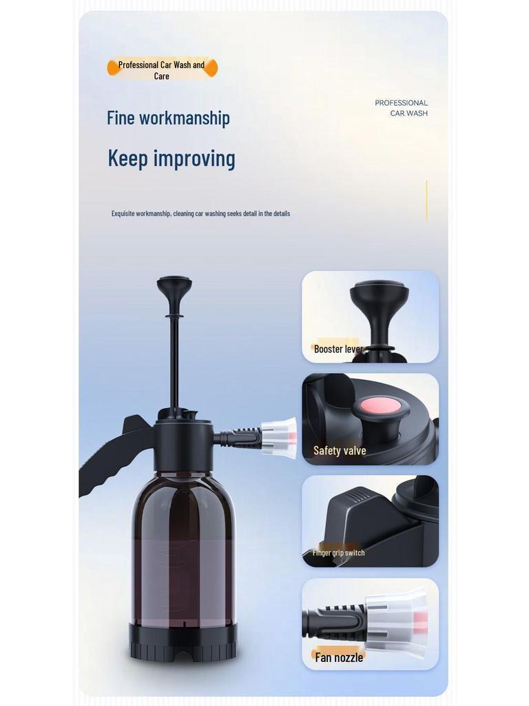 High Pressure Foam Car Wash Spray Nozzle with Liquid Wax Booster