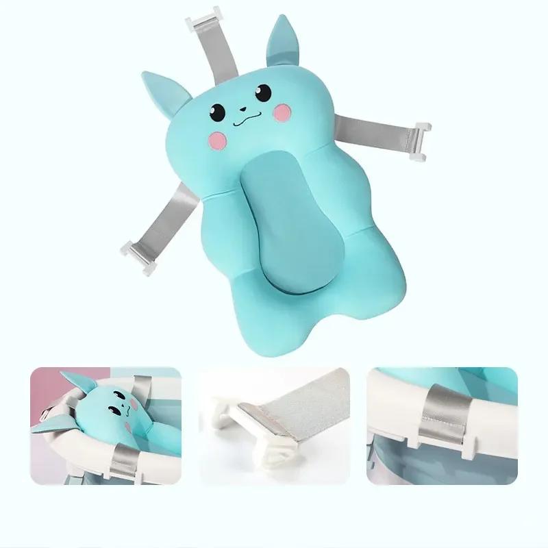 Badekissen für Kinder, Sitzstützmatte, faltbare Babybadewannenauflage/Stuhl, Badewannenkissen, Kleinkinder, rutschfest, weich, bequem, Körperkissen