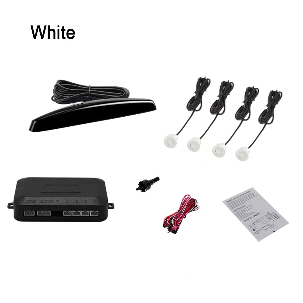 12V Car Parking Sensors Parking Kit Reverse Backup Sensors Radar System LED Display 4Sensors Reverse Monitoring System