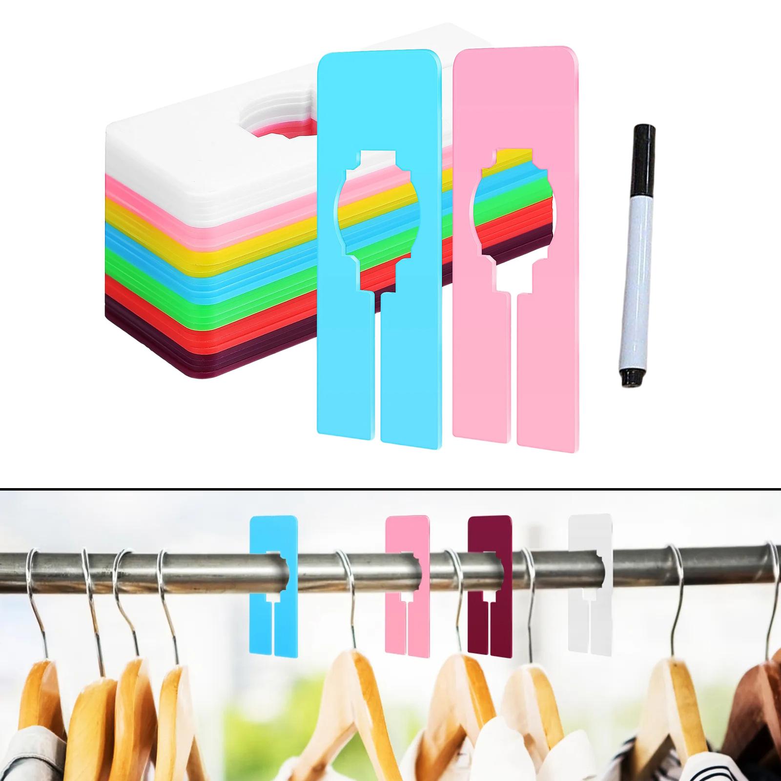 

28x Clothing Size Closet Rack Dividers Hangers Closet Dividers for Suitcase Traveling Sorting Clothes Hanging Clothes Packing разноцветный