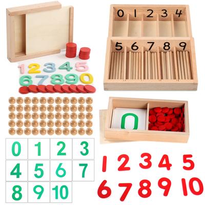Počítací krabička Matematické Montessori hračky Pro děti Dřevěný počítadlo Čísla Učící hračka Předškolní vzdělávací hračka Pomůcky pro děti