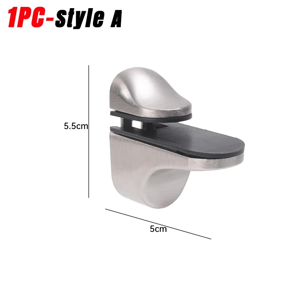 

10-1PCS Alloy Adjustable Glass Shelf Holder Clamp Bathroom Support Brackets Shelves Holders Wood Shelves Support Shelfs Bracket About 5.5x5cm