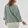 Oversized Plaid Sweater for Women Autumn Winter Soft Warm Pullovers Knitted Top