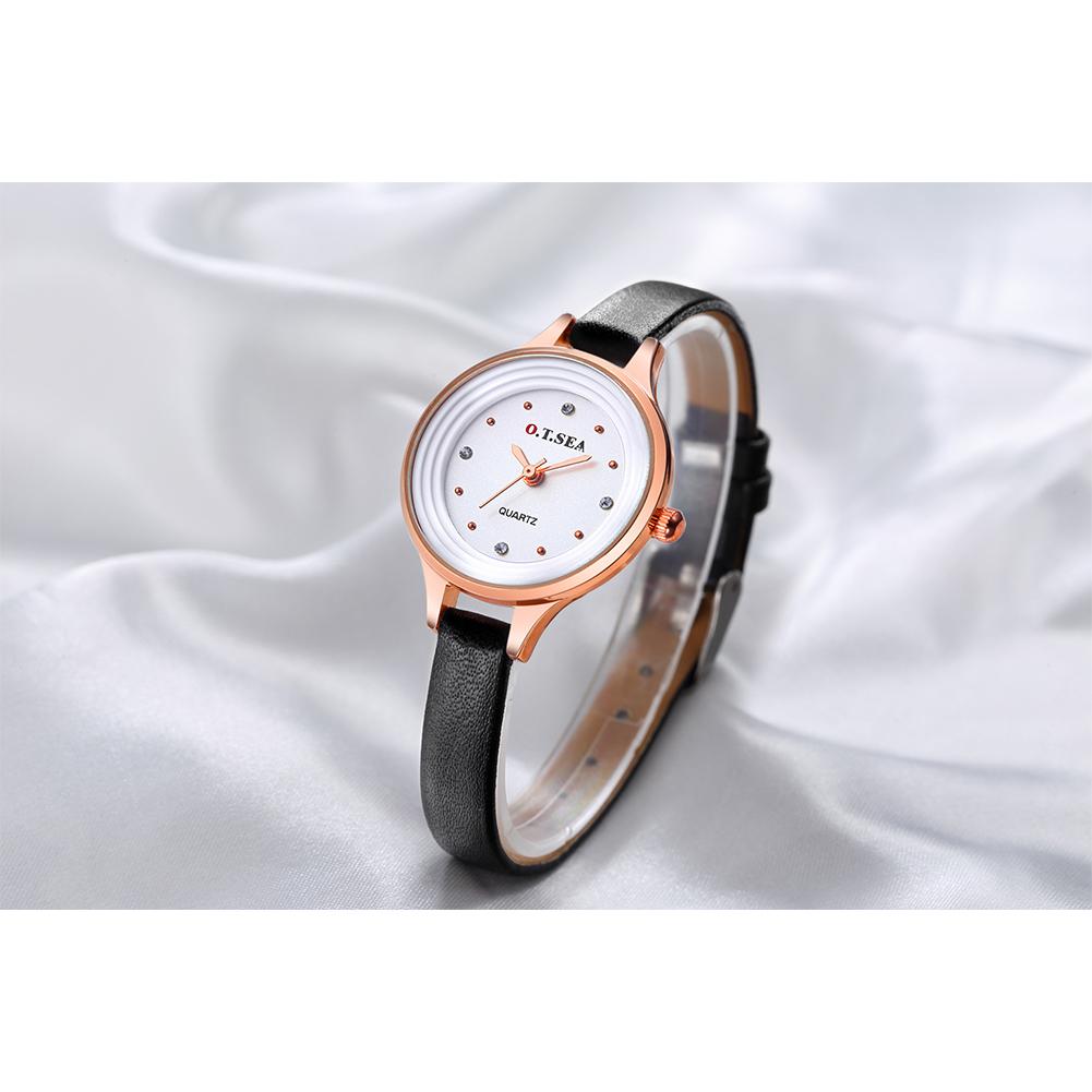 Leather Watches Women Ladies Crystal Dress Quartz Wristwatches Female Clock Gifts
