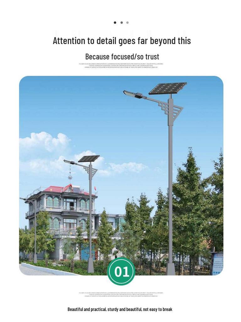 Світлодіодний сонячний вуличний ліхтар для муніципального будівництва (6м/8м)