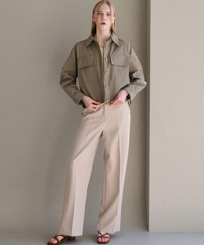 Lusida Roa Pocket Crop Jacket - Khaki