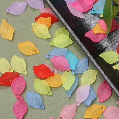 100 Stück Bonbonfarbene Transparente Acryl Mattierte Blatt Schmuck Handgemachte Materialien Acryl DIY Modeaccessoires