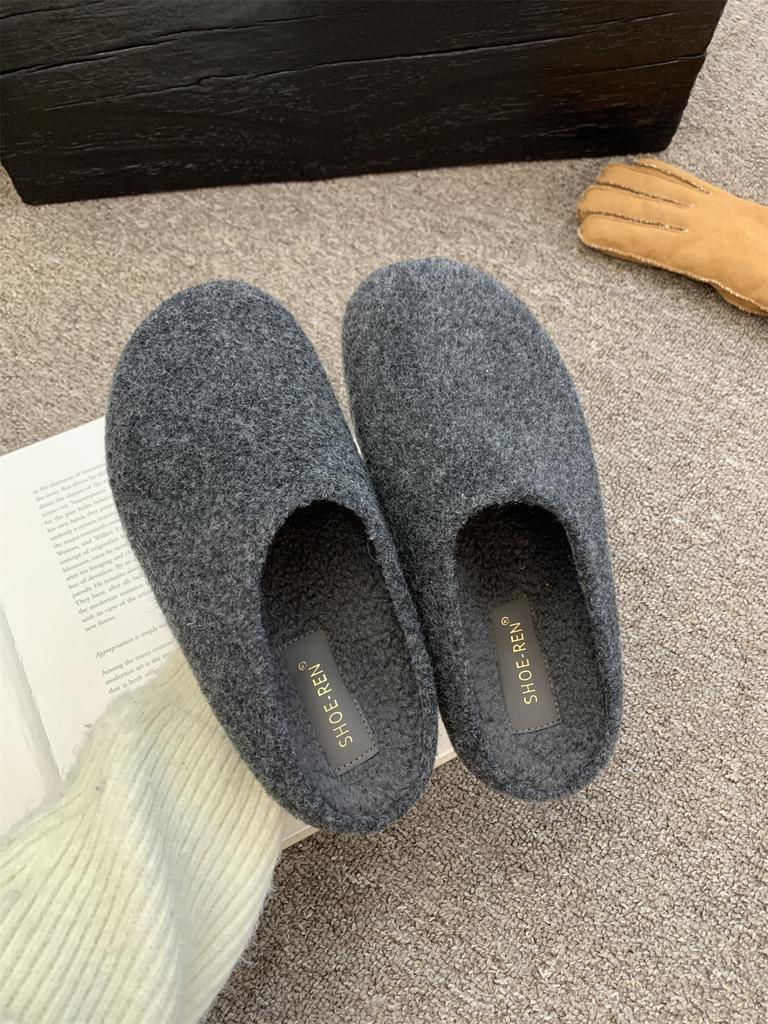 Walking Cozy Solid Color Half Slipper Women's Comfort Outdoor Minimalist Style Design Women's Holiday Footwear Mules