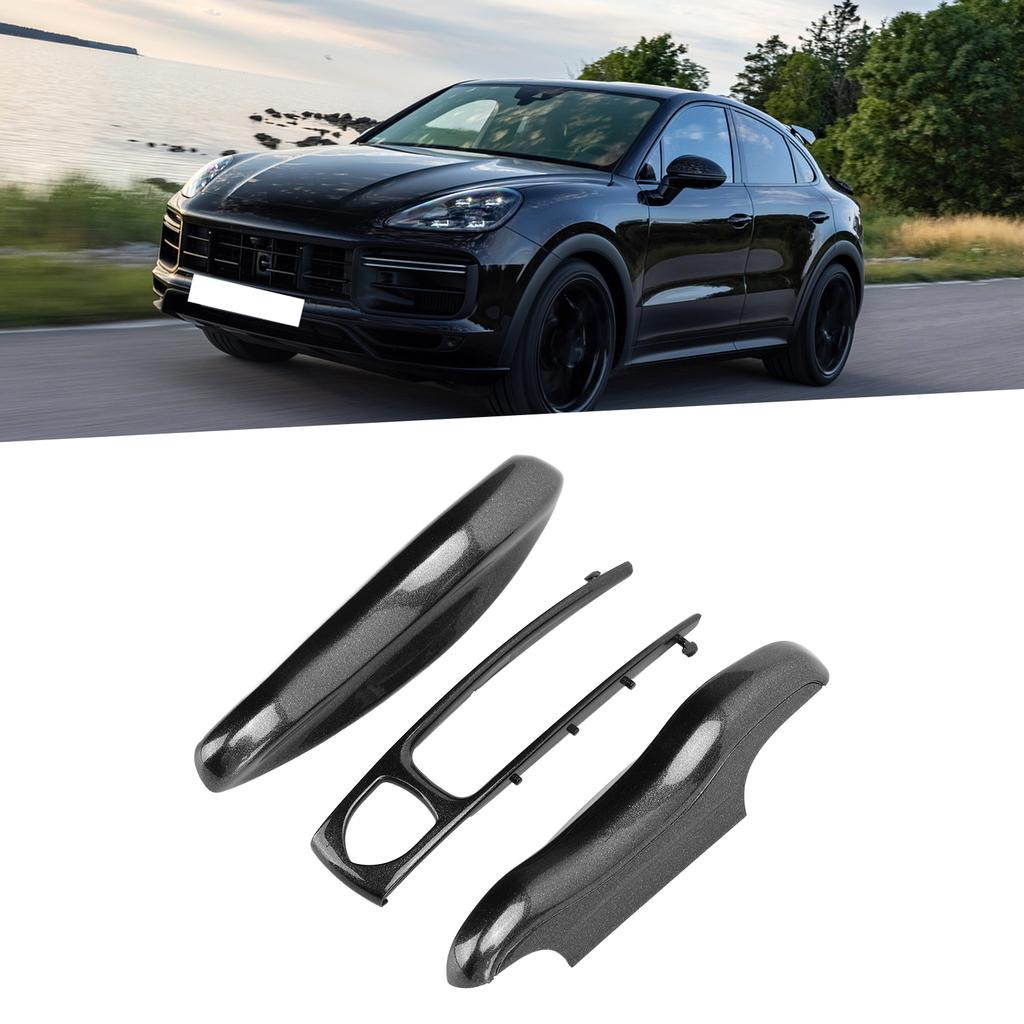 Car Remote Control Key Protective Cover 3 Parts Replacement for Cayenne Panamera 911 TaycanCharcoal Gray