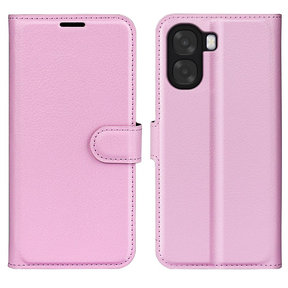 Phone Case For Oppo A6x 5G / A6x 4G Wallet Stand Litchi Texture Shockproof Leather Phone Cover