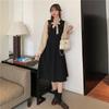 French Retro Temperament Slim Dress Muse Fan Doll Collar Belt First Love Platycodon Dress Fashion Hepburn Style