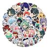 60 New Q Version Genshin Impact Graffiti Stickers, Suitcase Water Cup Mobile Phone Case Decoration DIY Stickers