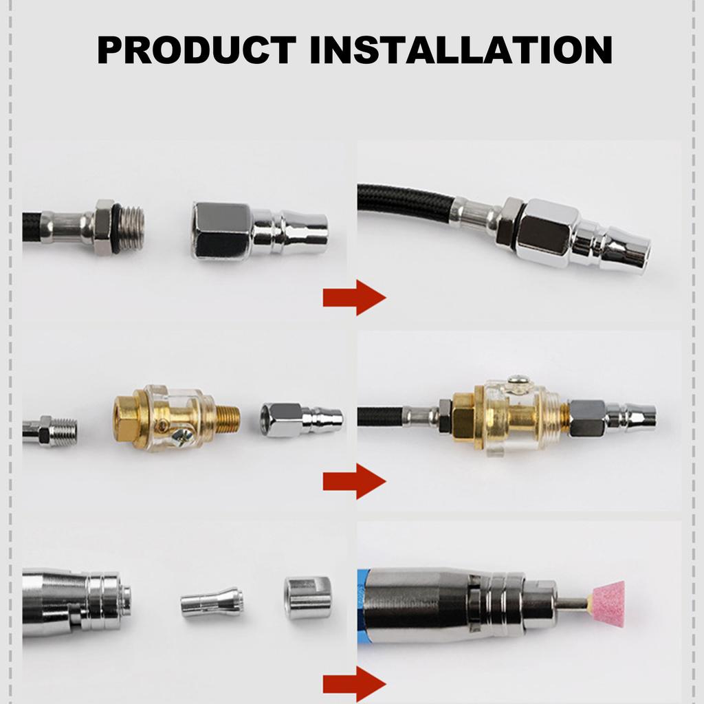 Grinder Kit Portable Pneumatic Pencil Dierinder Kit for Cutting, High Efficiency Grinding for Metal, Wood