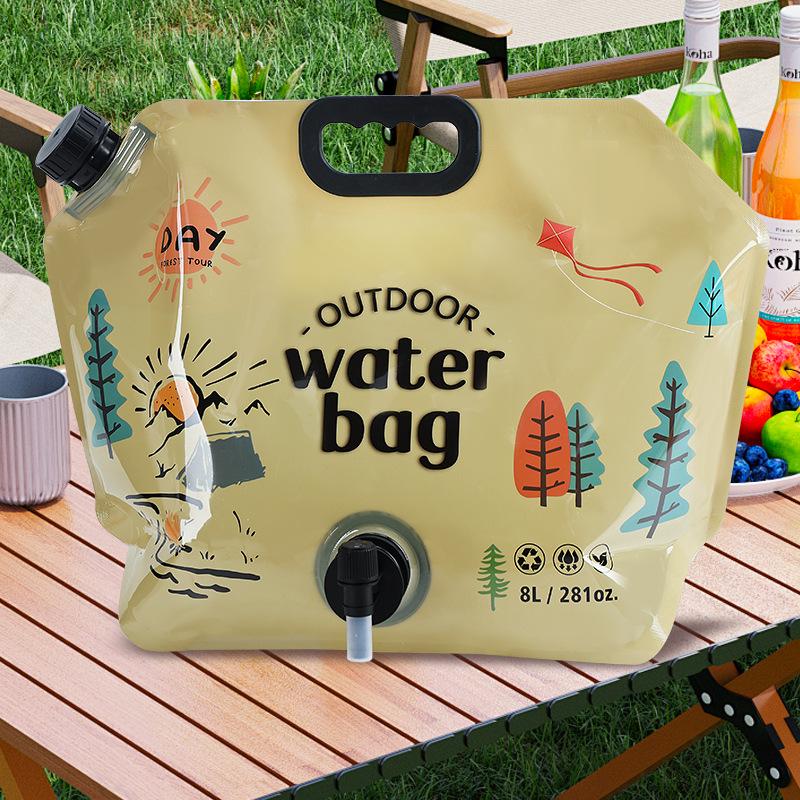 Borsa Portatile per Acqua di Grande Capacità per Uso Alimentare per Campeggio e Escursionismo all'Aperto