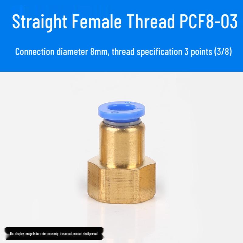 Trachea Connector PC8-02 Male Thread Quick Elbow Insert Pneumatic Throttle Valve