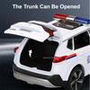 1:32 X-Trail Car Model Toys SWAT Trailing RV Alloy Diecast Polic Cars Sound Light Pull Back Doors Opened Toy Vehicle Boy Gifts