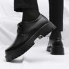 Thick Soled Leather Casual Shoes Man Lace Up Men Oxford Shoe Fashion Men Ankle Boots Leisure Walk Formal Dress Footwear Sneakers