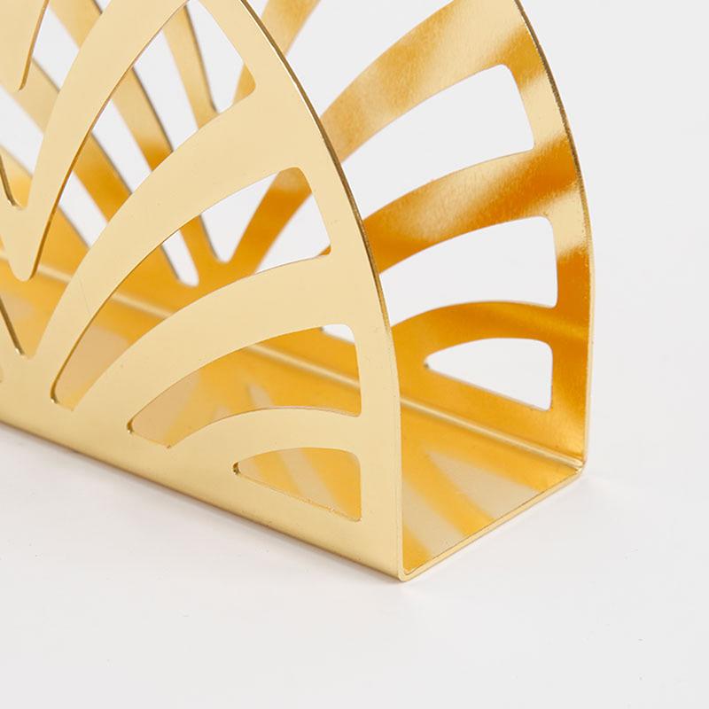 Gullbelagt Firkantet Serviett Holder i Rustfritt Stål, Håndkleholder, Kreativ Serviett
