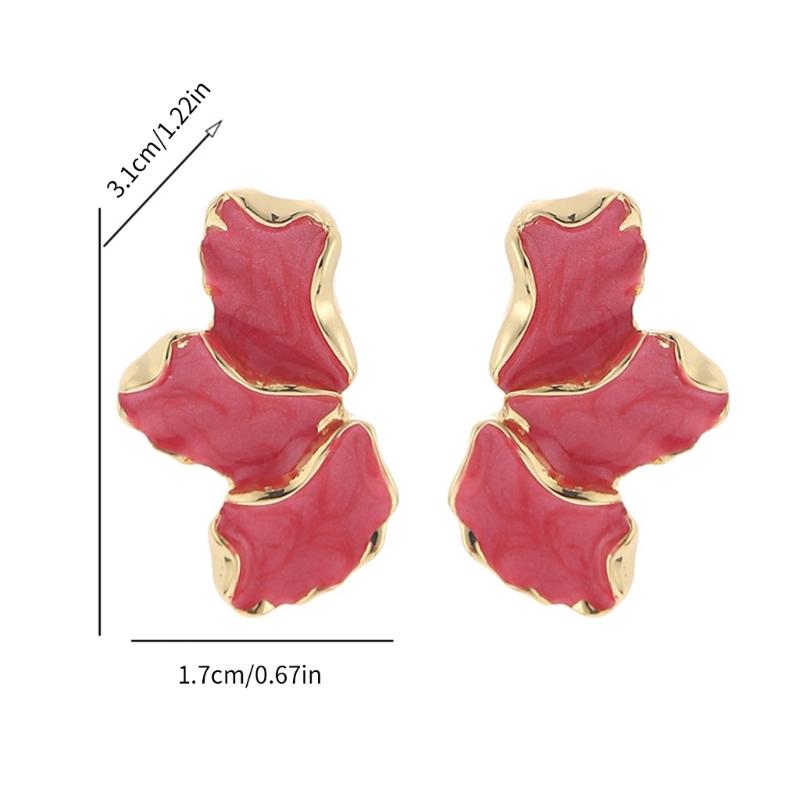 Irregular Flower Ear Rings Elegant Maple Leaf Floral Dangle Earrings for Women Girls Fashionable Jewelry Accessories